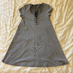 Blue Dress with lace up front